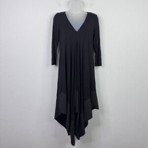 Gracia Dress Women S Black Handkerchief Asymmetrical Witchy Whimsigoth Lagenlook